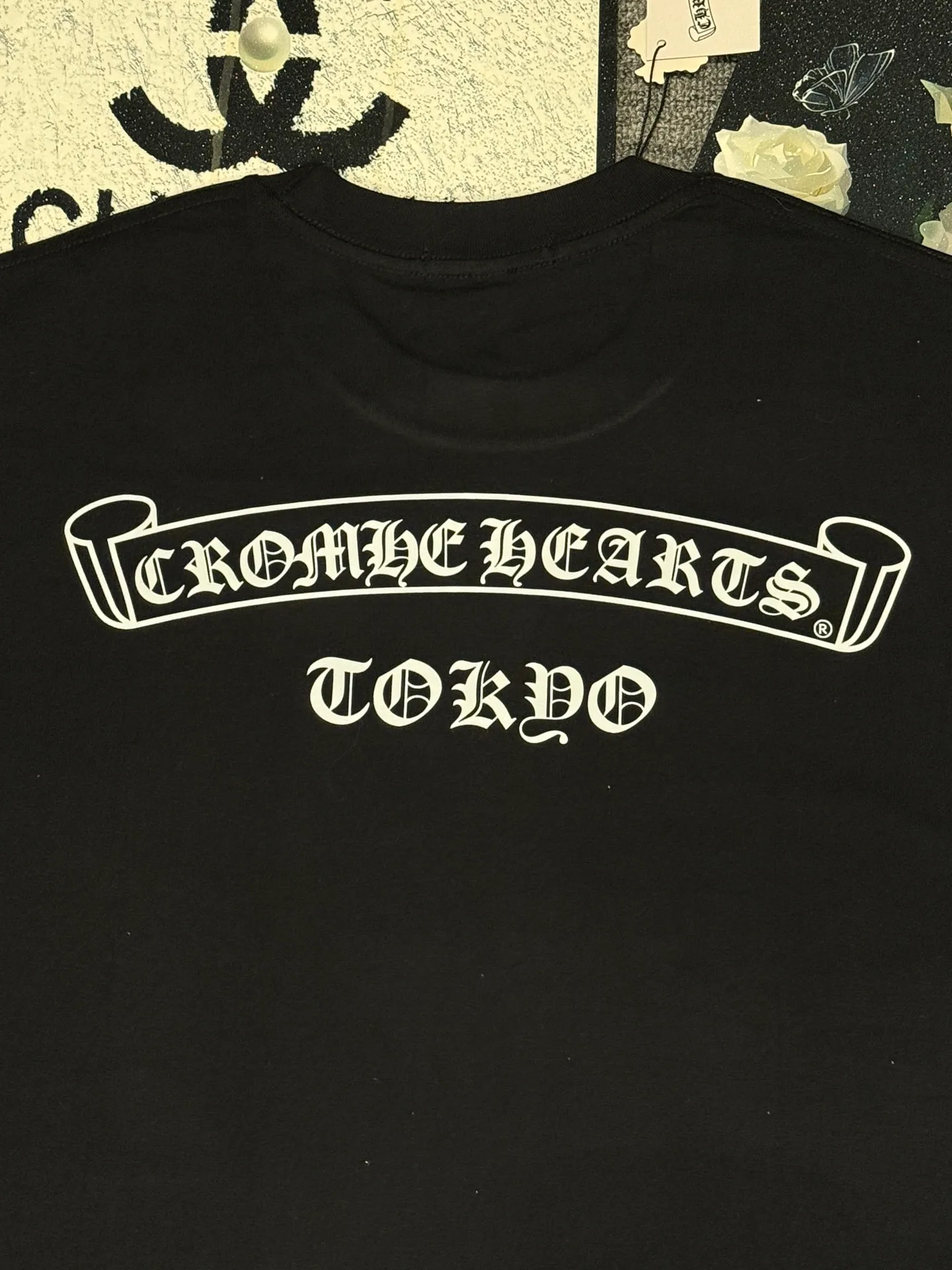 （ ） :YH 003 CH LOGO 1:1 Same Style 32 Breathable 1x 1 oversize 1:1 :White Black Size:S-XL